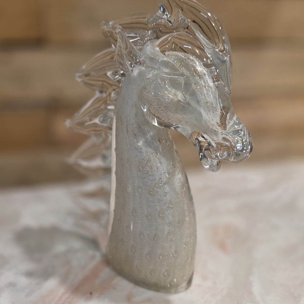 Elegant Glass Horse Sculpture